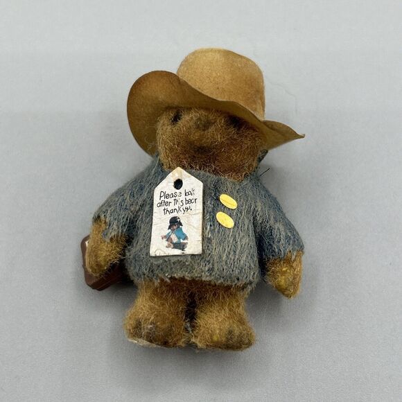 Paddington Bear‎ 2 1/2”Flocked vintage - Picture 2 of 10